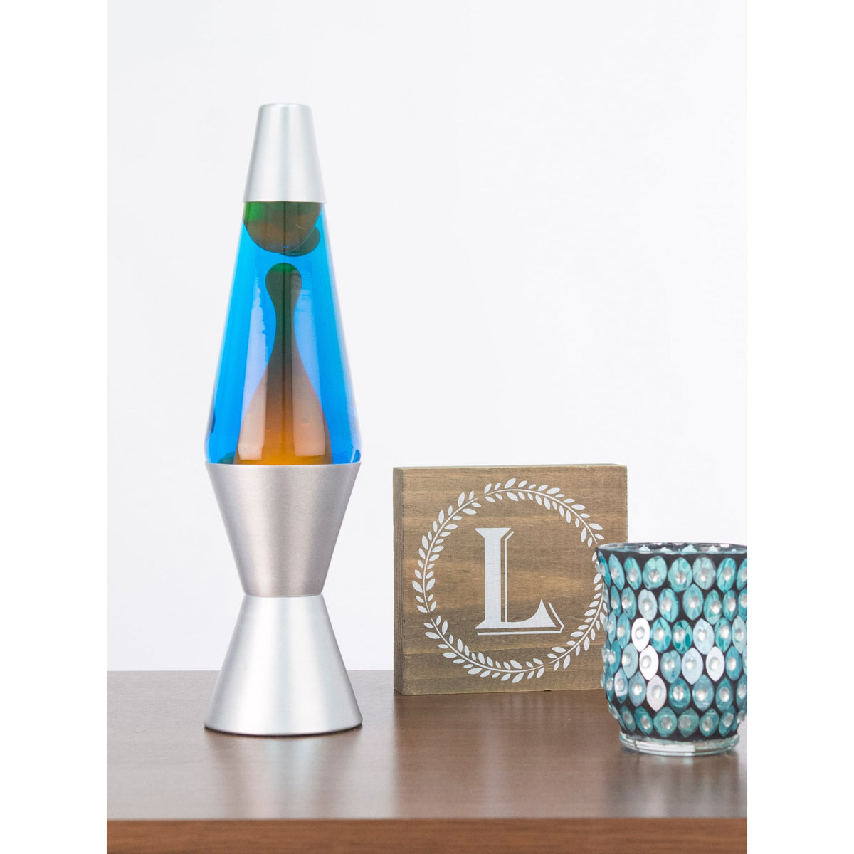 14.5” Lamp – Orange/Blue/Silver
