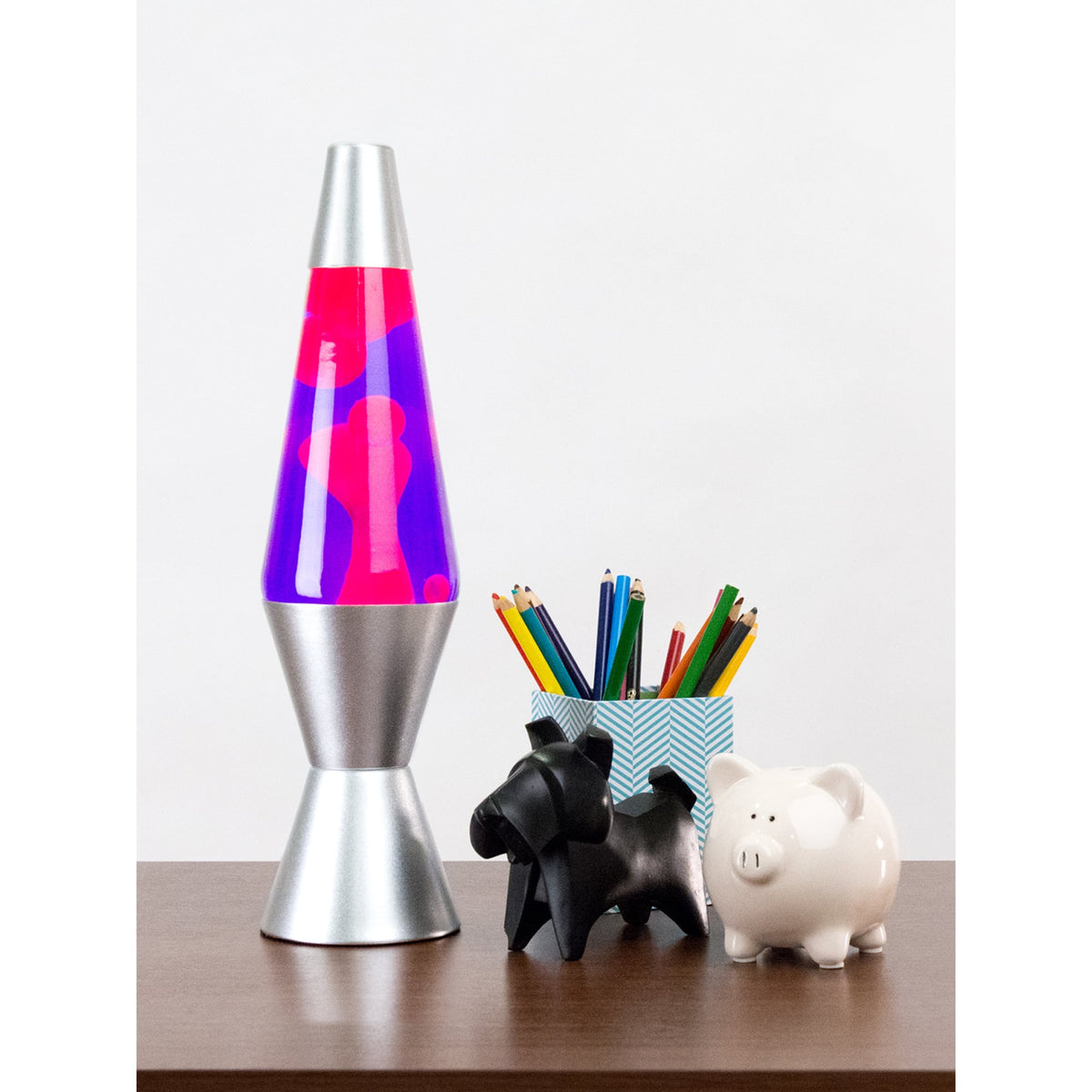 14.5” Lamp – Pink/Purple/Silver