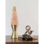 14.5″ Lamp Rainbow Glitter – Clear/Gold