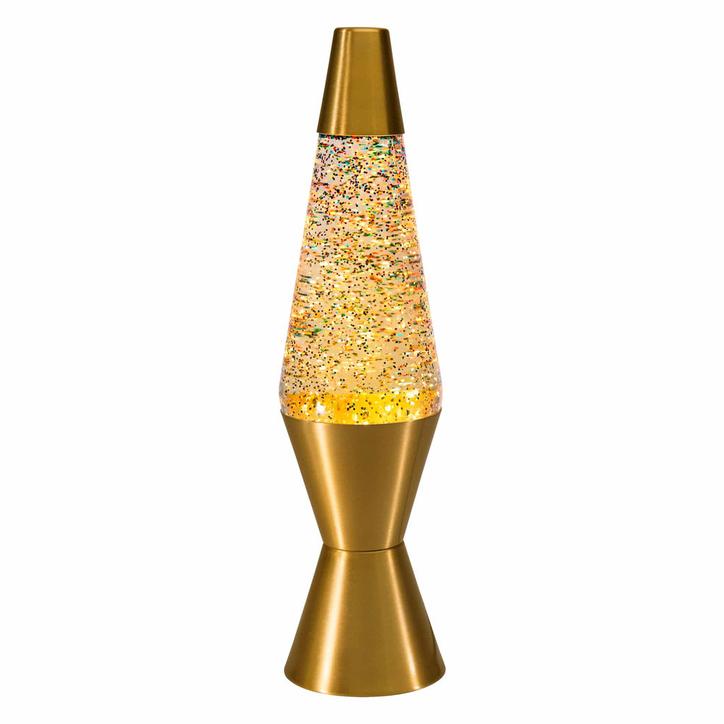 14.5″ Lamp Rainbow Glitter – Clear/Gold