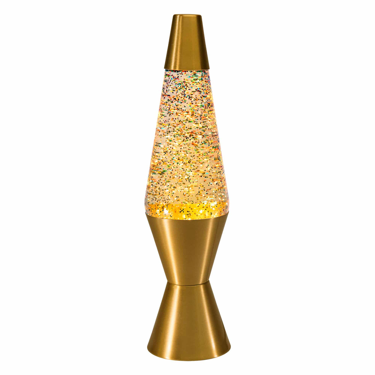 14.5″ Lamp Rainbow Glitter – Clear/Gold