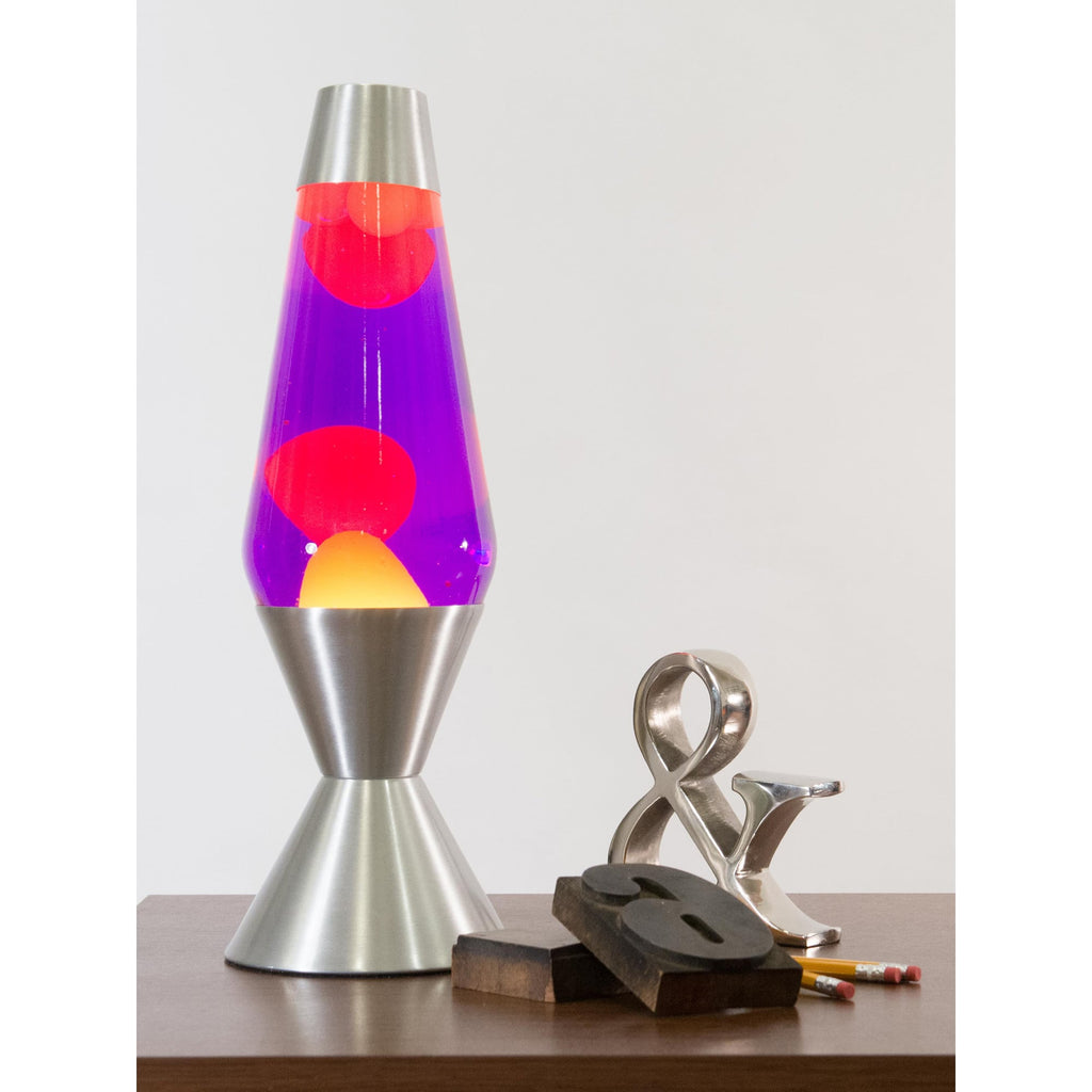 16.3″ Lamp – Yellow/Purple/Silver